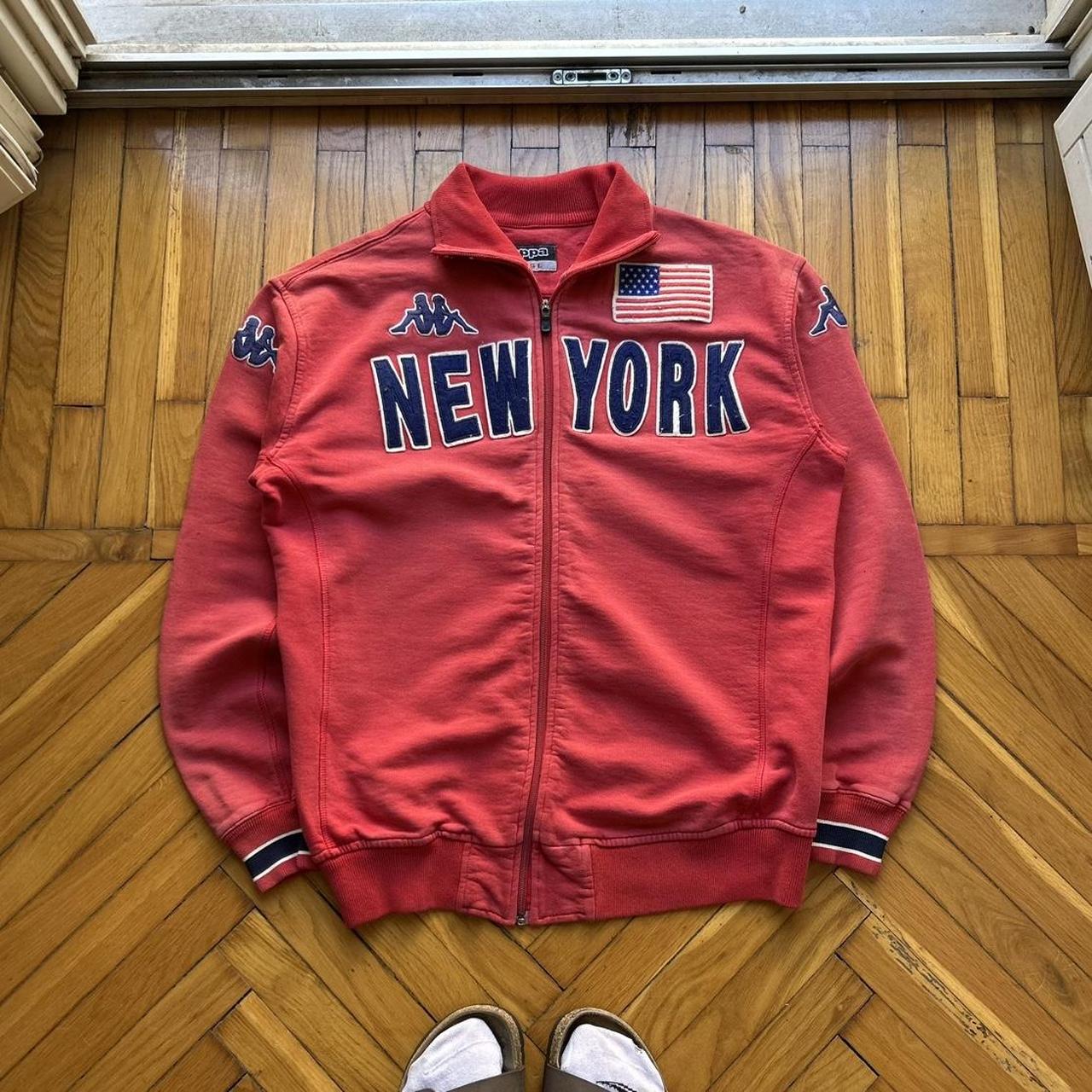 2000s Kappa New York Full Zip Sweatshirt Red L