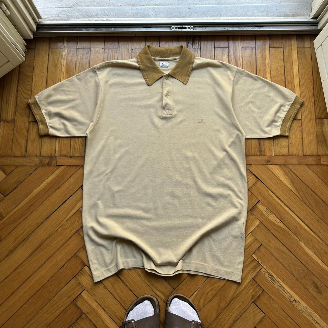 1980s CP Company Polo Shirt Beige M