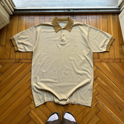 1980s CP Company Polo Shirt Beige M