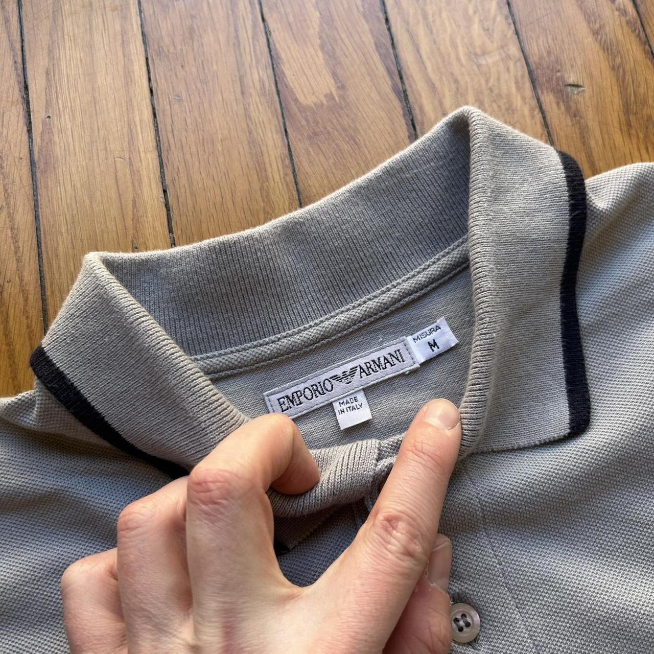 1990s Emporio Armani Polo Shirt Grey S