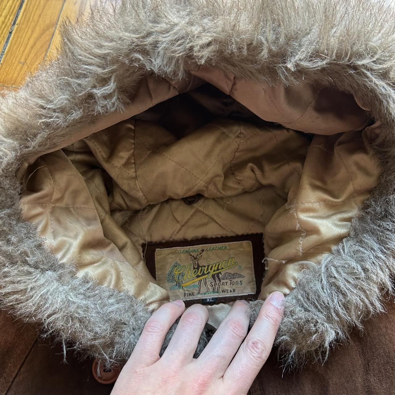 1990s Chevignon Suede Jacket Brown XL