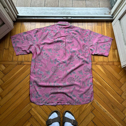1980s BNWT Boneville Floral Shirt Pink L