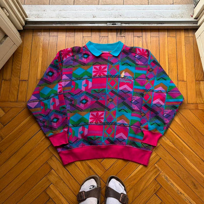 1980s Best Company Pattern Sweatshirt L