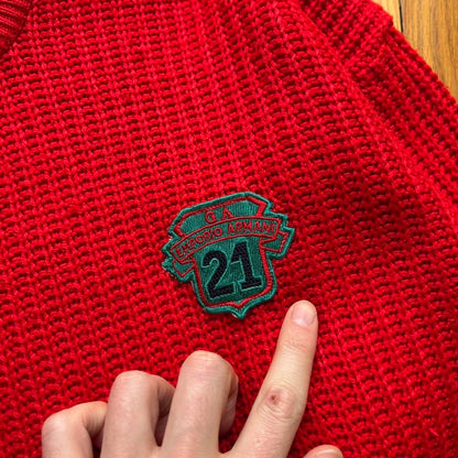 1980s Emporio Armani Knitted Jumper Red L