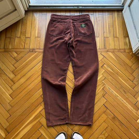 1980s Stone Island Velvet Trousers 32W 34L