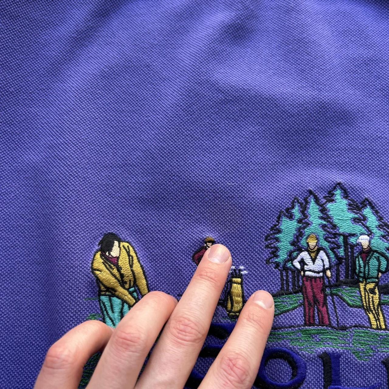 1990s Lacoste Golf Sweatshirt Purple XXL