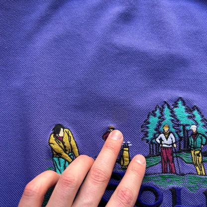 1990s Lacoste Golf Sweatshirt Purple XXL