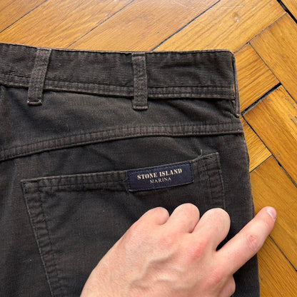 A/W 1997 Stone Island Marina Corduroy Trousers Brown 34W 32L
