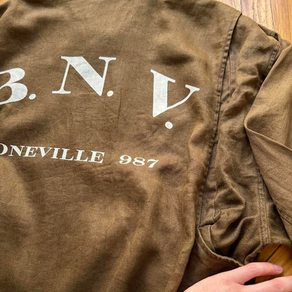 1987 Boneville Hemp Bomber Jacket Brown L