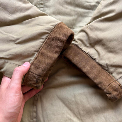 1980s CP Company Cotton & Leather Coat L