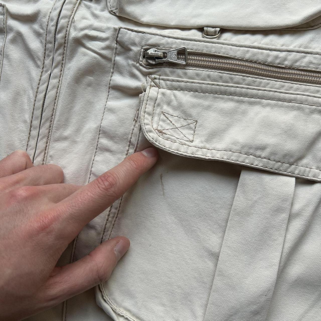 1990s Napapijri Utility Vest Cream L