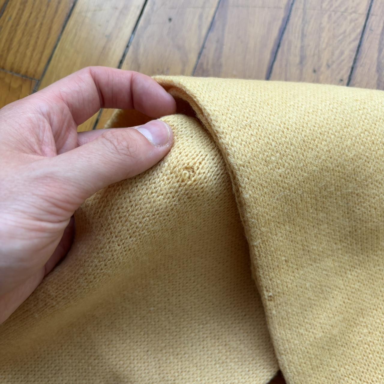 1980s Cerruti 1881 Knitted Scarf Yellow OS