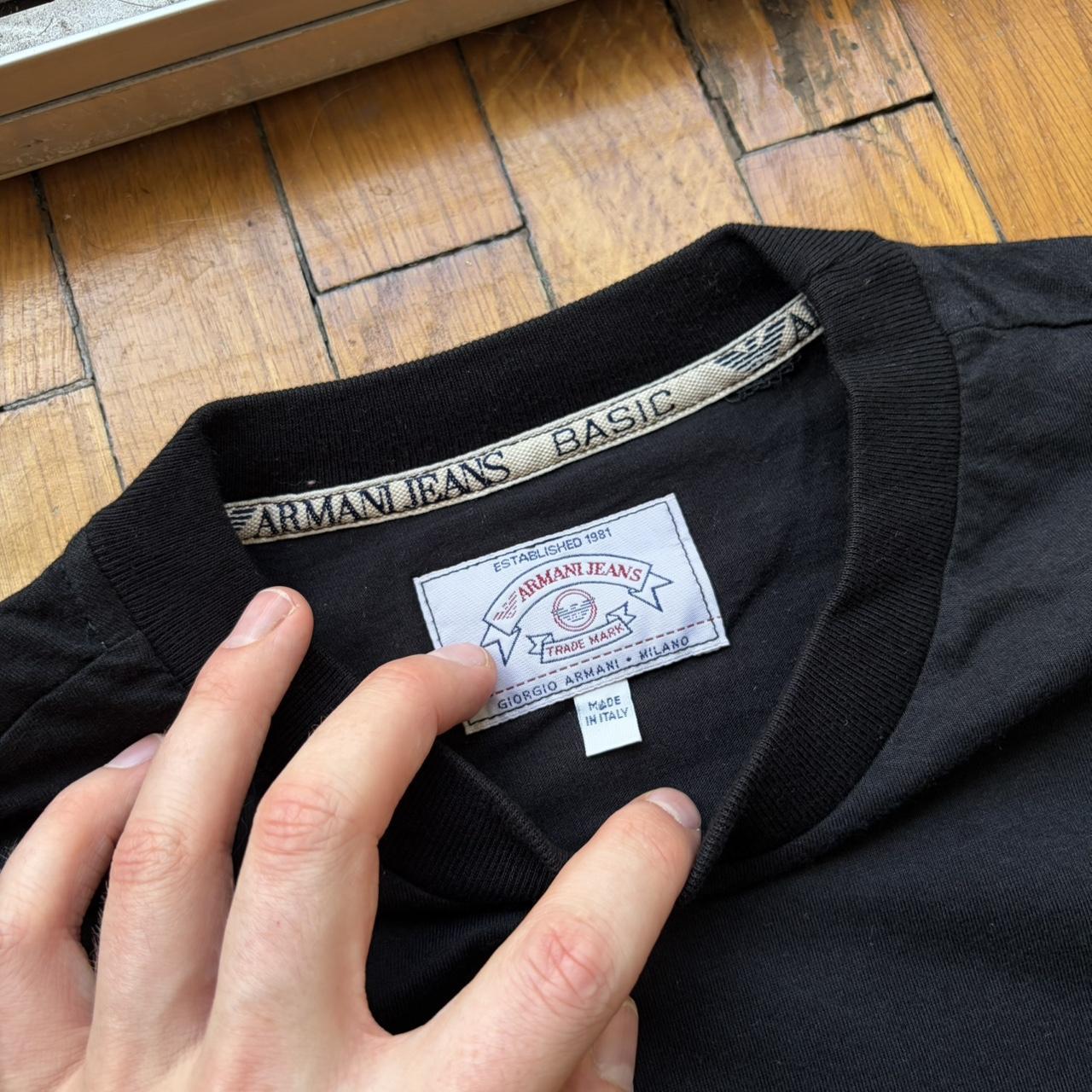 1990s Armani Jeans T Shirt Black L