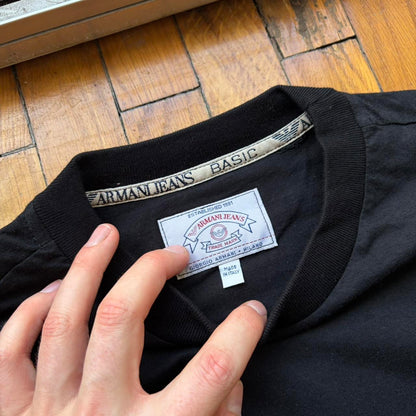 1990s Armani Jeans T Shirt Black L