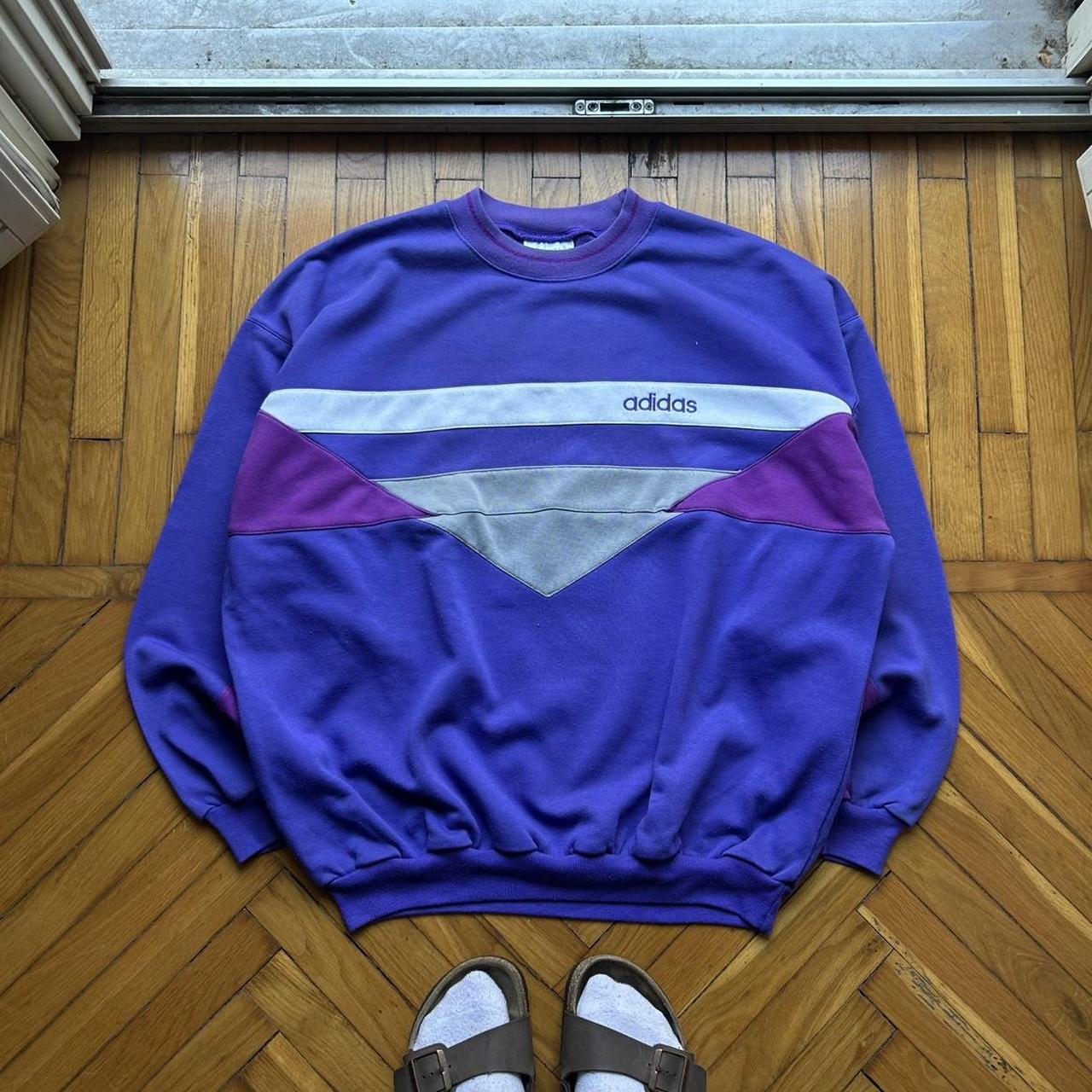 1990s Adidas Originals Sweatshirt Purple XL