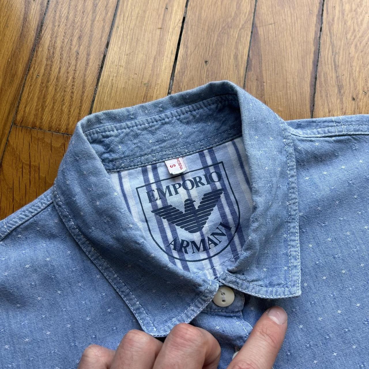 1980s Emporio Armani Denim Shirt Blue L