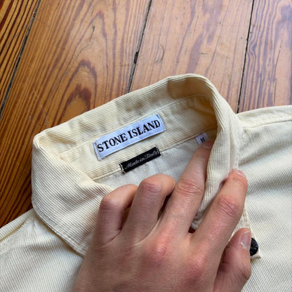 A/W 1997 Stone Island Corduroy Shirt Cream M