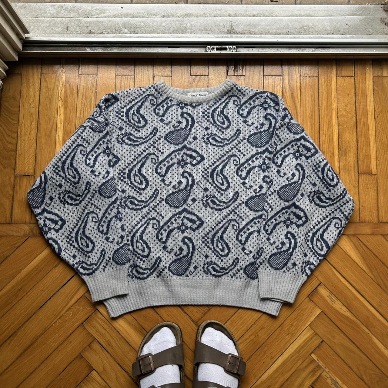 1980s Giorgio Armani Eagle Knitted Jumper M