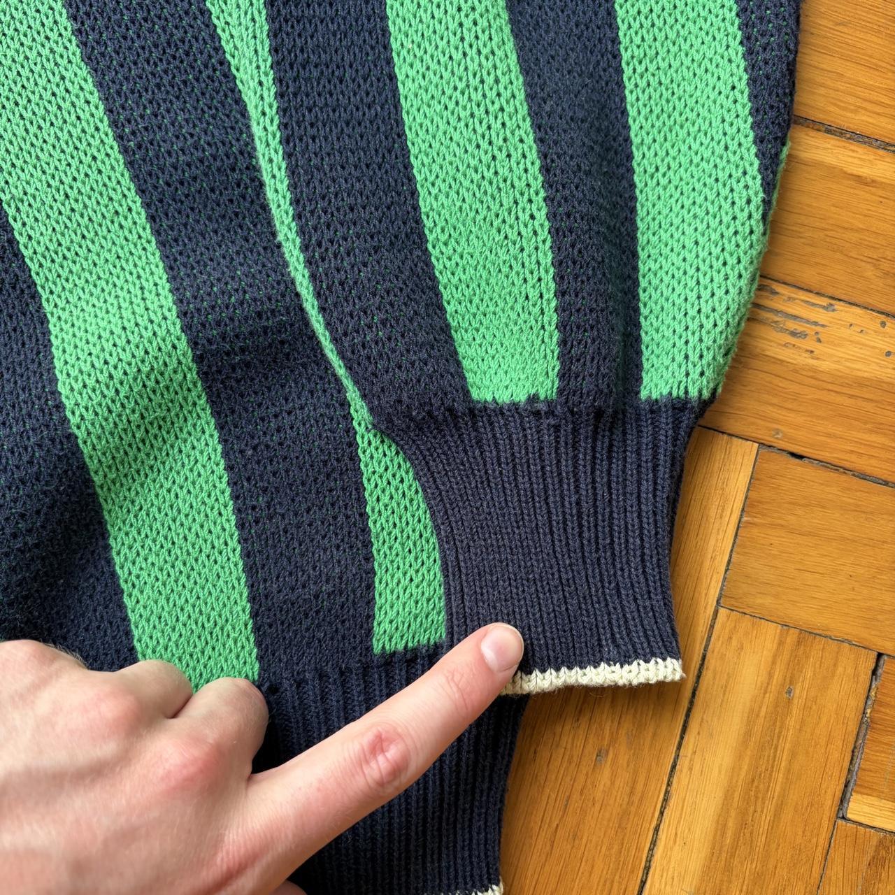 1980s Emporio Armani Striped Knitted Jumper L