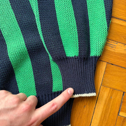 1980s Emporio Armani Striped Knitted Jumper L
