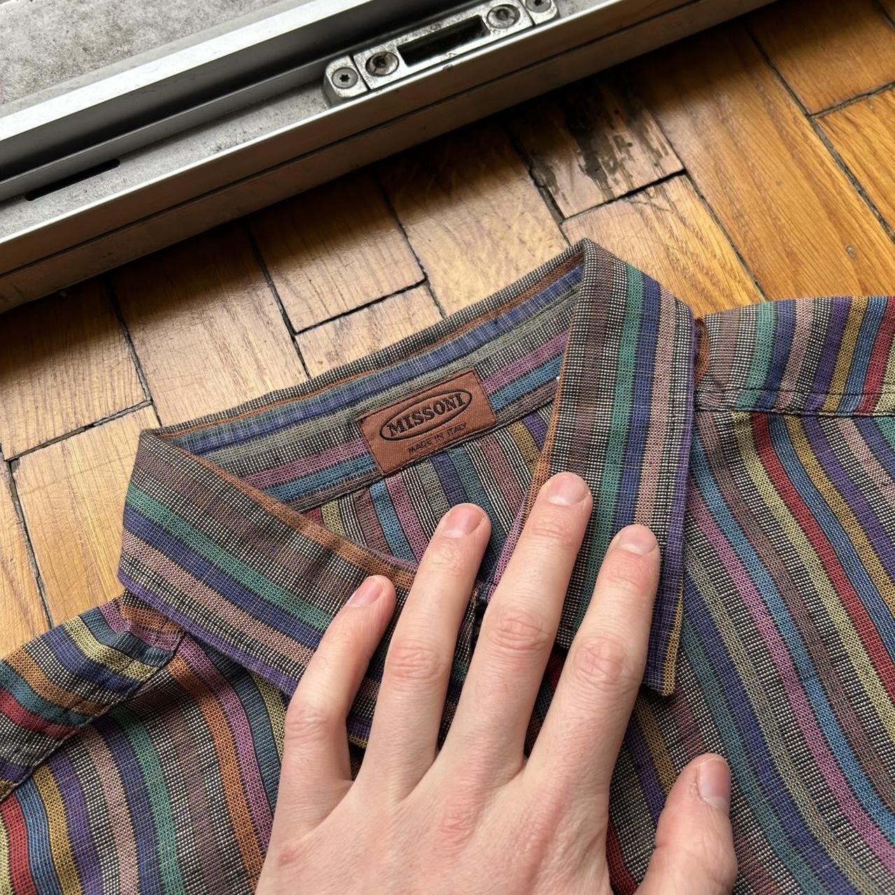 1990s Missoni Striped Shirt L