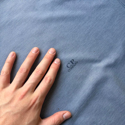 1980s CP Company Polo Shirt Blue XXL