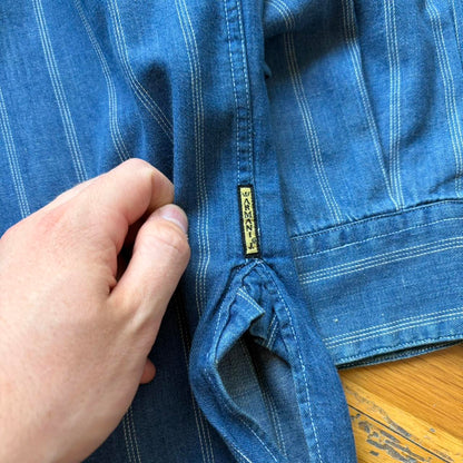 1990s Armani Jeans Striped Shirt XXL