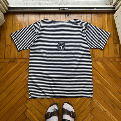1980s Stone Island Striped T Shirt L