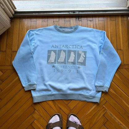 1991 Taverniti Antarctica Sweatshirt Blue M