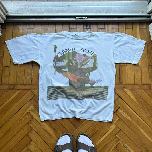 1980s Cerruti 1881 Graphic T Shirt White S