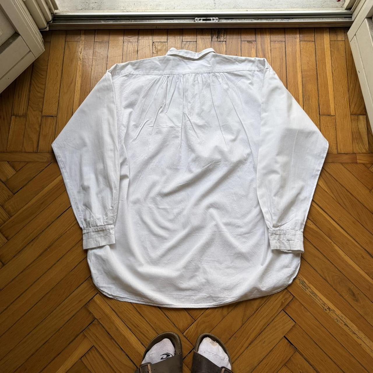 1980s Stone Island Marina Shirt White DAMAGED XL