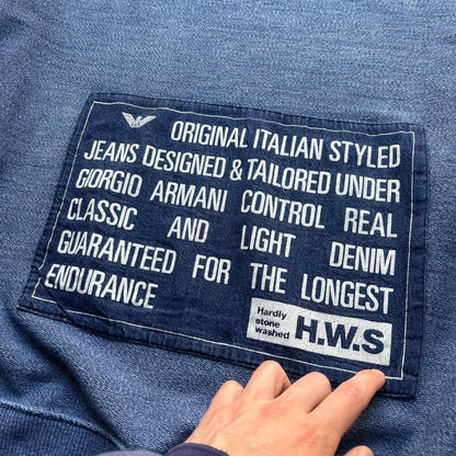 1980s Emporio Armani Sweatshirt Navy M