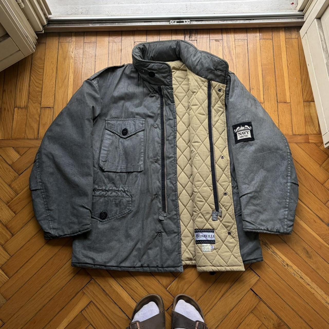 1980s Boneville Navy Arctic Coat Grey XL