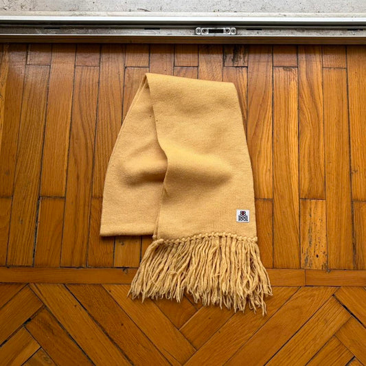 1980s Cerruti 1881 Knitted Scarf Yellow OS