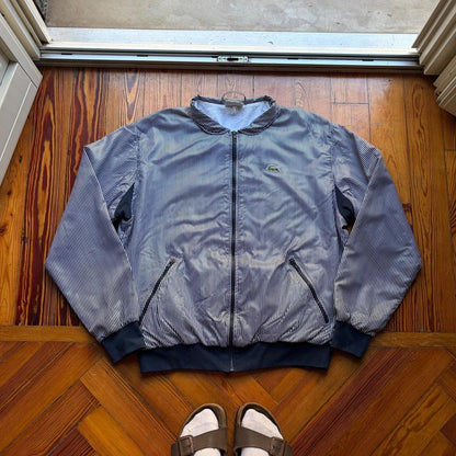 1990s Lacoste Chemise Striped Jacket L