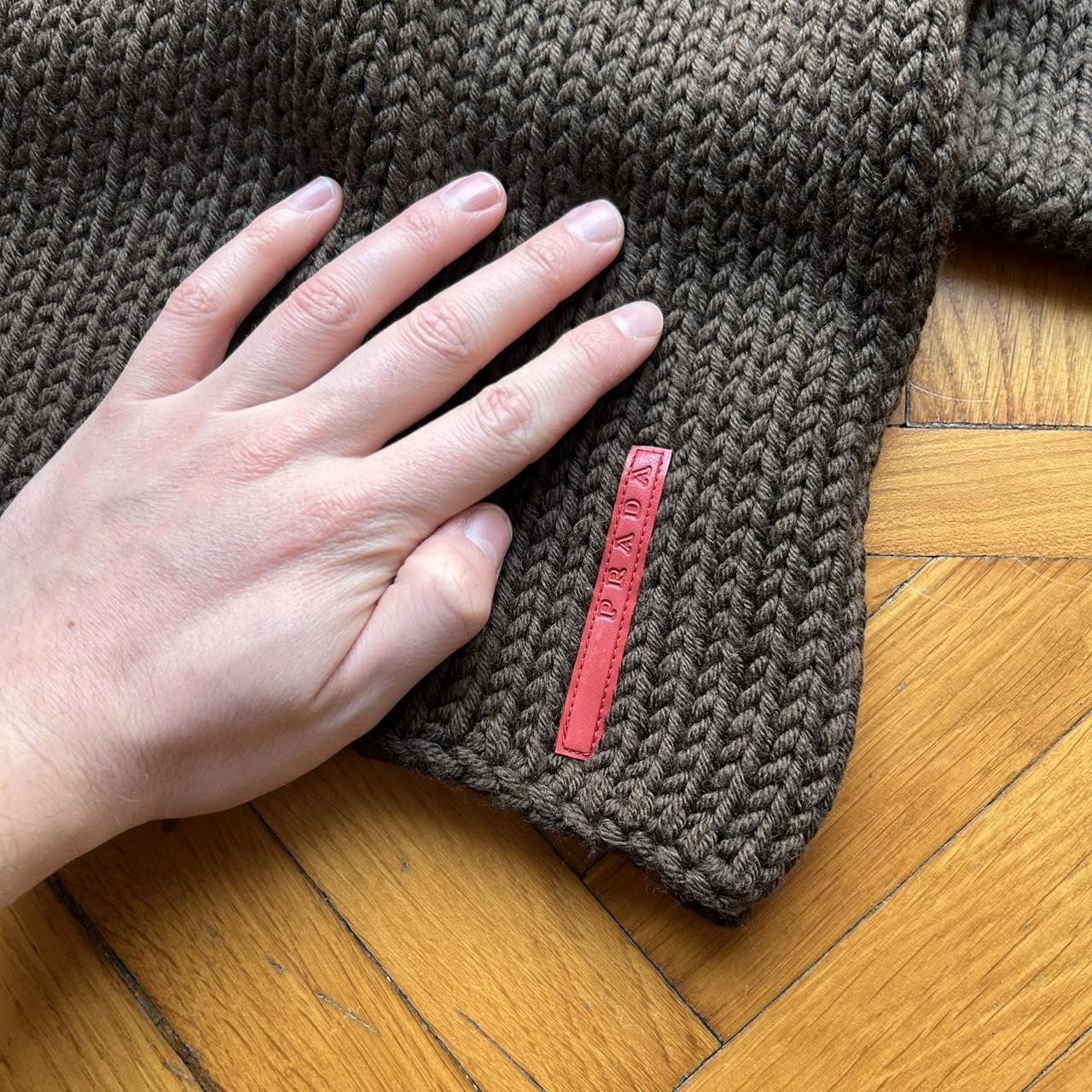 1990s Prada Knitted Wool Scarf OS