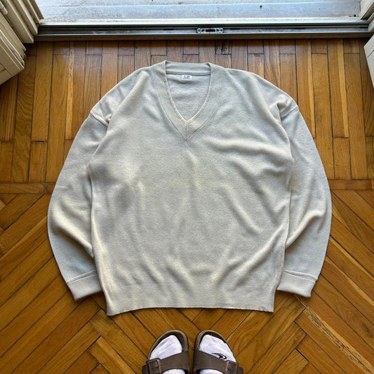 1980s CP Company V Neck Knitted Jumper XL
