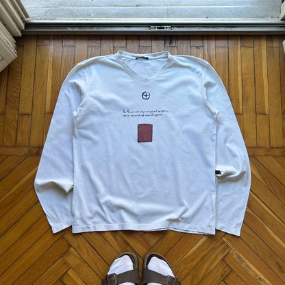 2000s Stone Island Denims LS T Shirt White M