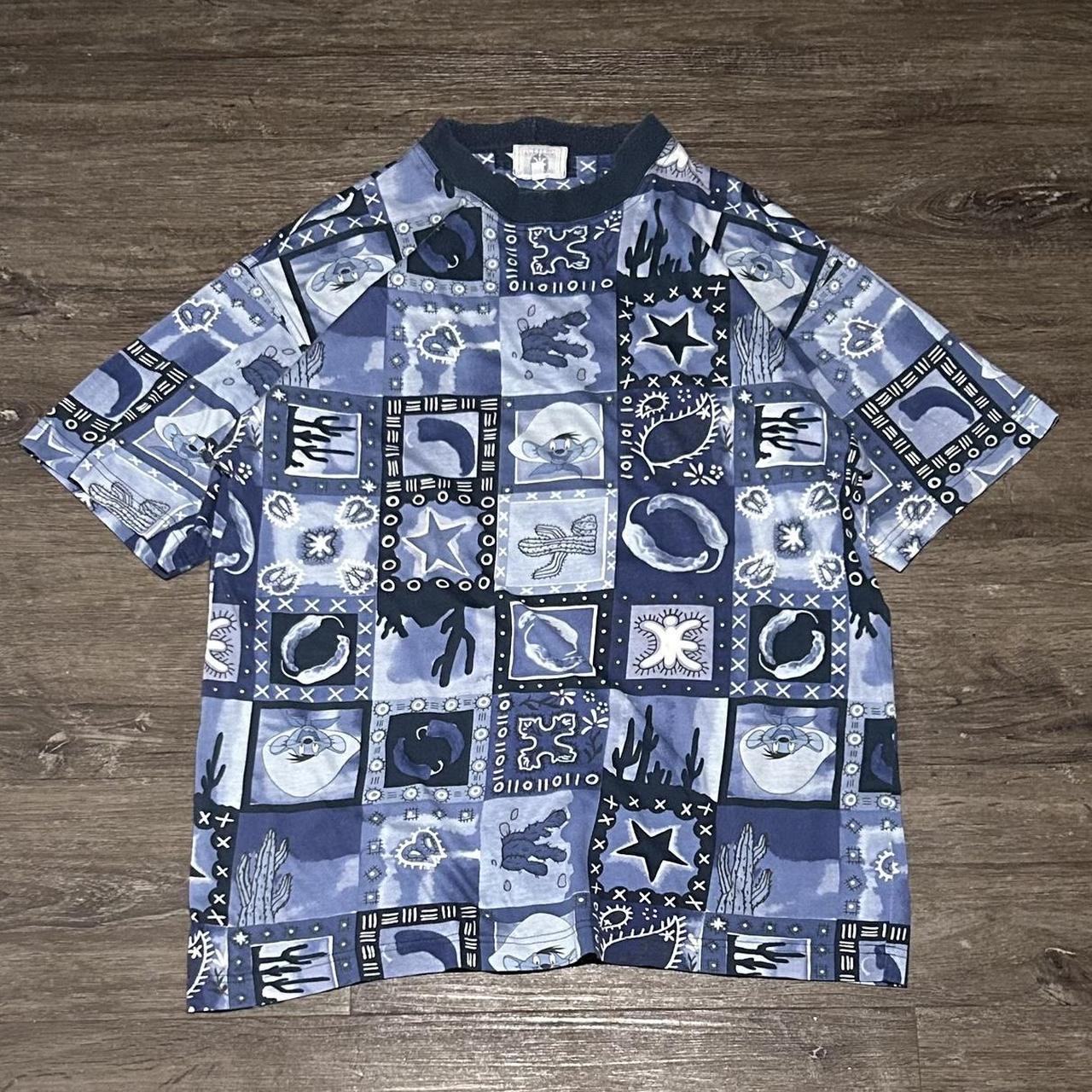 1990s Iceberg Print T Shirt M