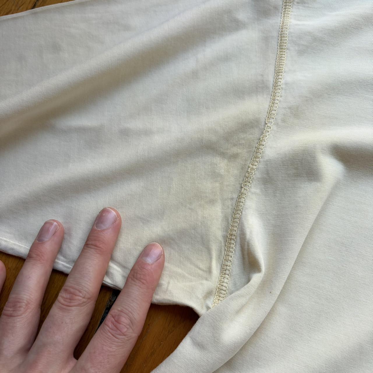 1980s CP Company LS Henley T Shirt Cream L