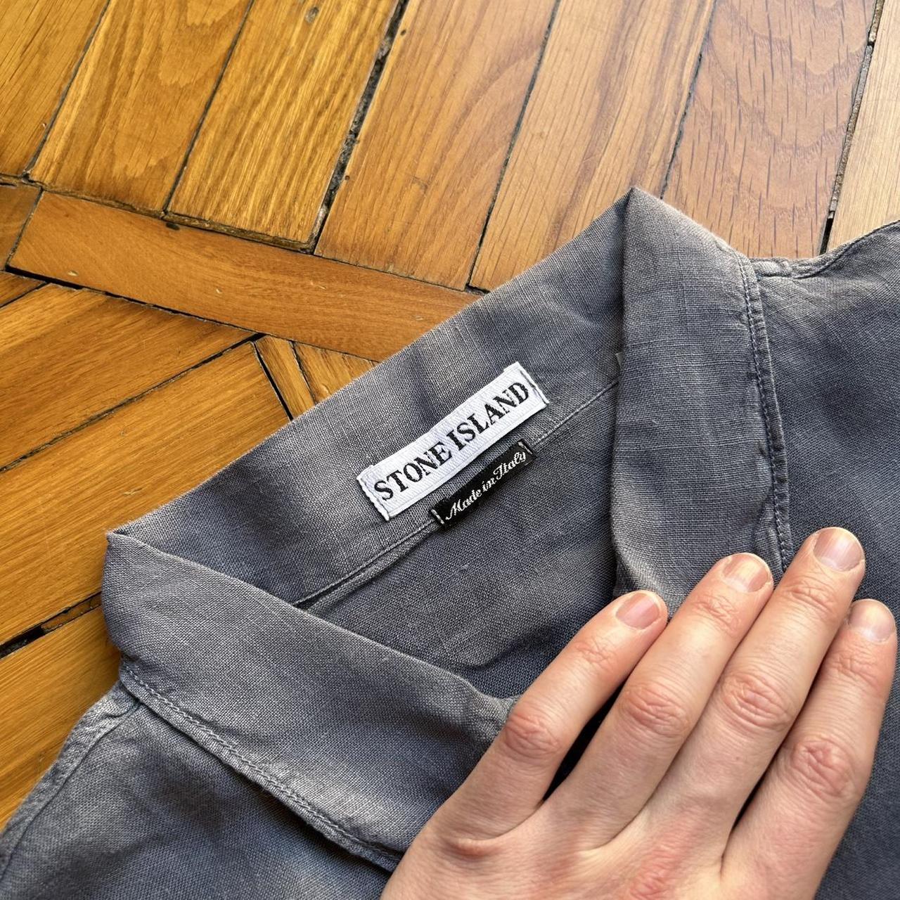 S/S 1996 Stone Island Marina Linen Shirt Grey M