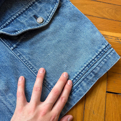 1990s Valentino Denim Duffle Coat XL