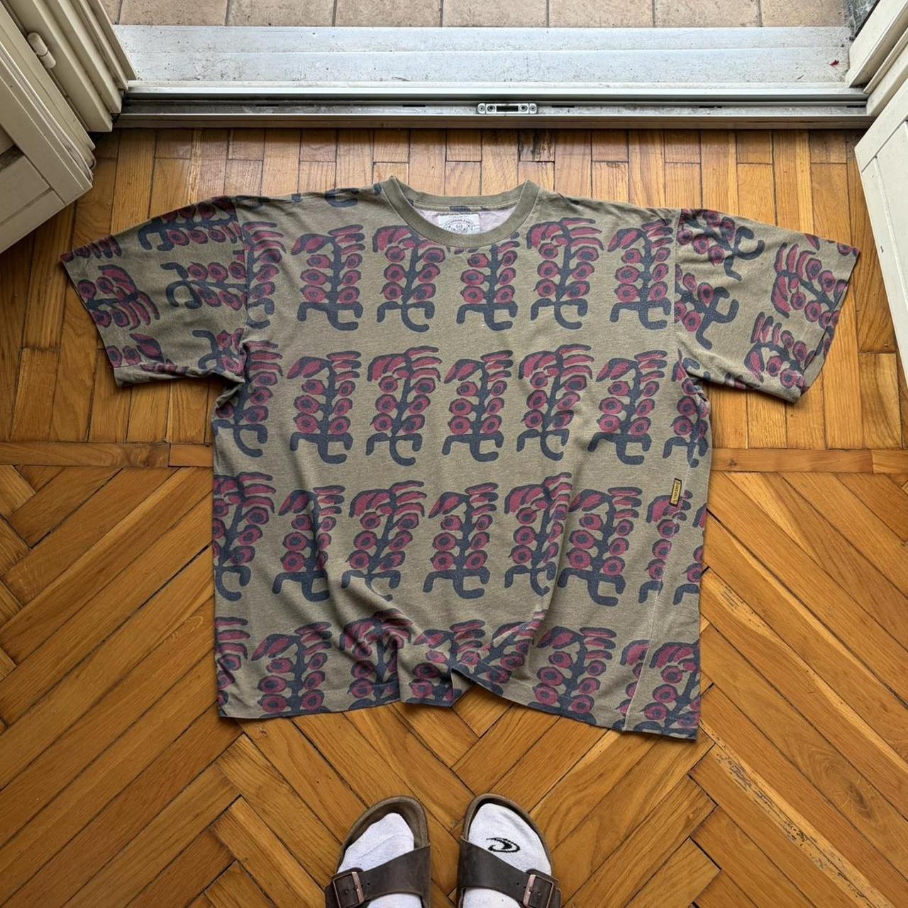 1990s Armani Jeans Pattern T Shirt XL