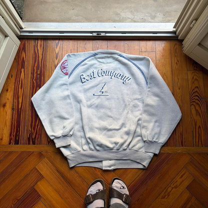 1980s Best Company Cardigan Grey XXL