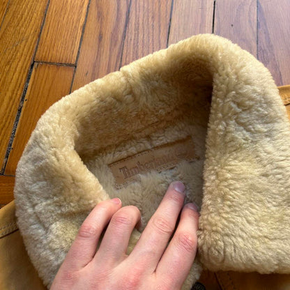 1990s Timberland Leather Shearling Jacket L