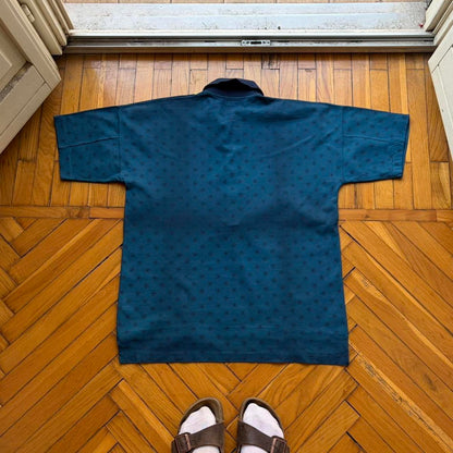 1980s Boneville Pattern Polo Shirt M