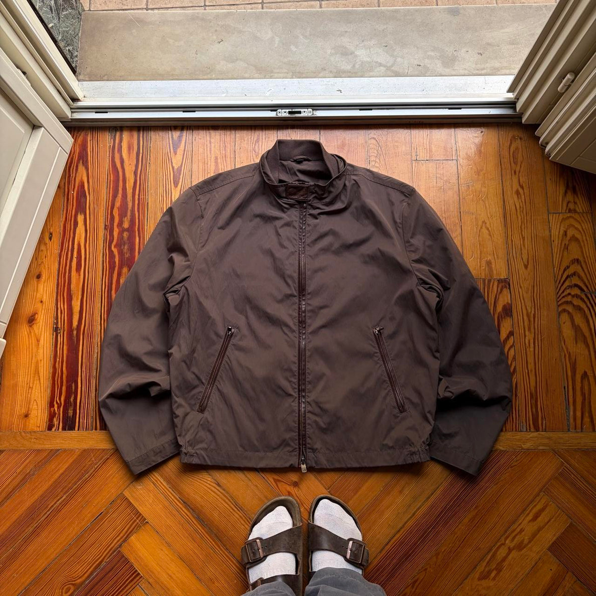 2000s Armani Collezioni Bomber Jacket Brown L