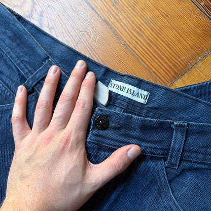 1980s Stone Island Jeans Navy 34W 28L