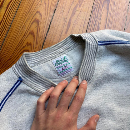 1980s Best Company Cardigan Grey XXL