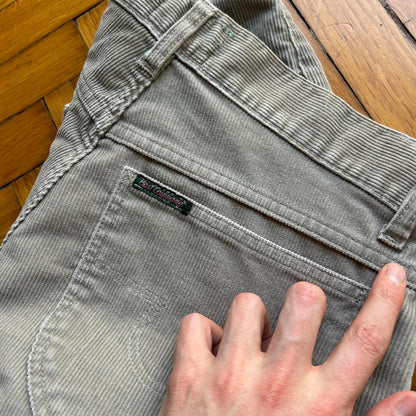 1980s Best Company Corduroy Trousers Grey 32W 30L